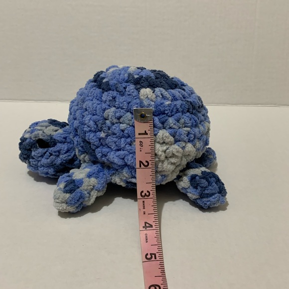 Turtle Crocheted with soft chenille style yarn, Nursery/Playroom Decor - Picture 11 of 11
